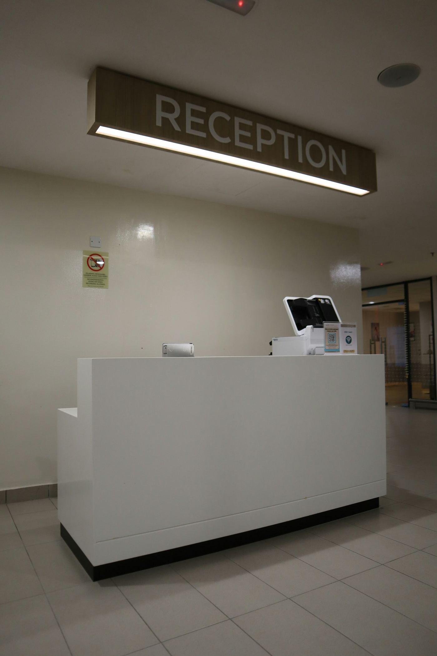Stock photo: modern reception desk (demo)